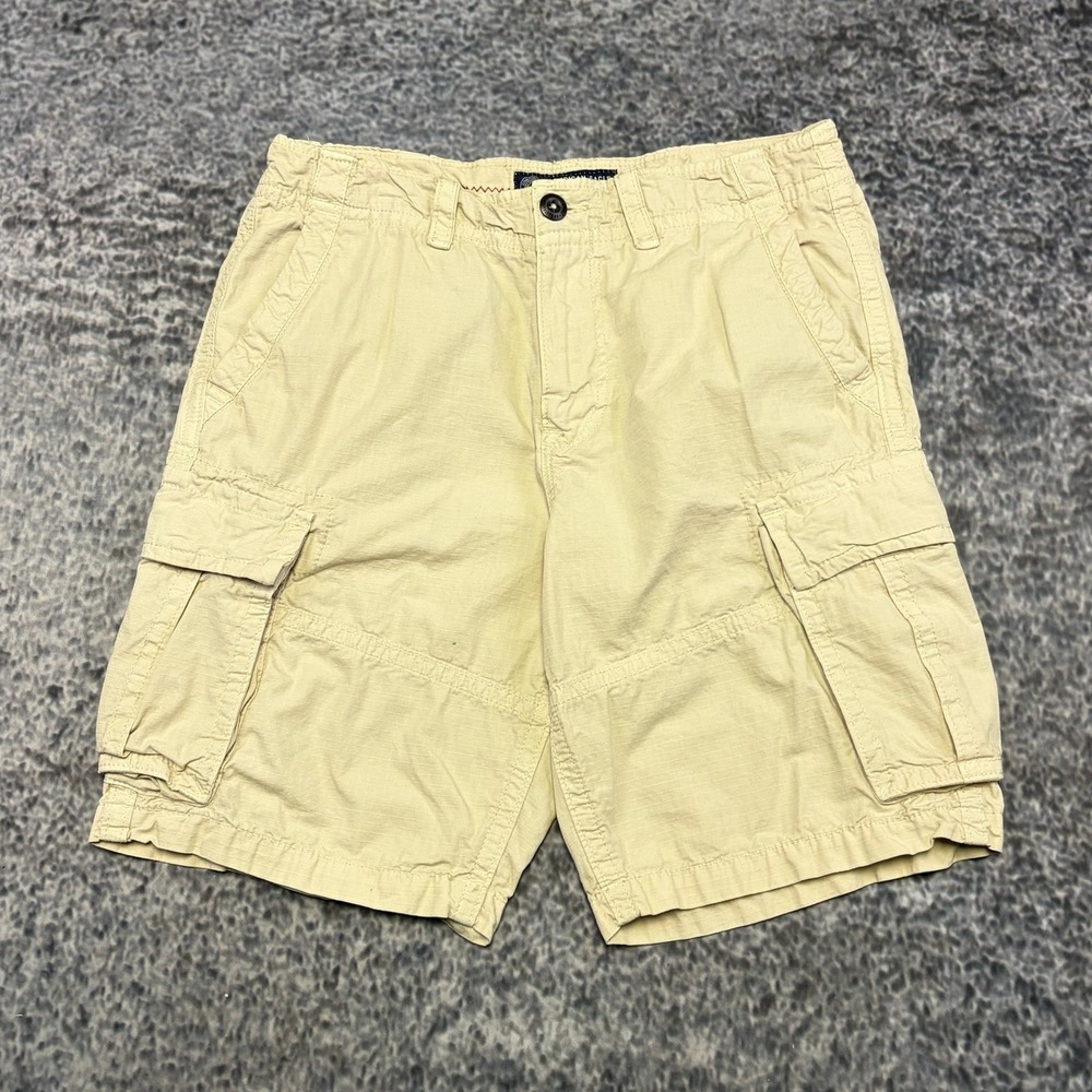American Eagle Outfitters Cargo Shorts Mens 32 Khaki Classic Length Utility Y2K